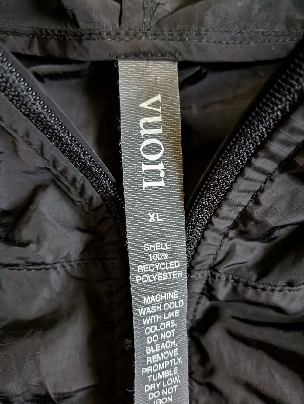 Vuori Daybreak Black Windbreaker Lightweight Cutwater Athletic Jacket Men's XL - Picture 4 of 8